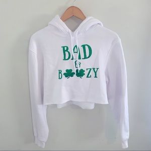 Bad & Boozy Cropped Hoodie